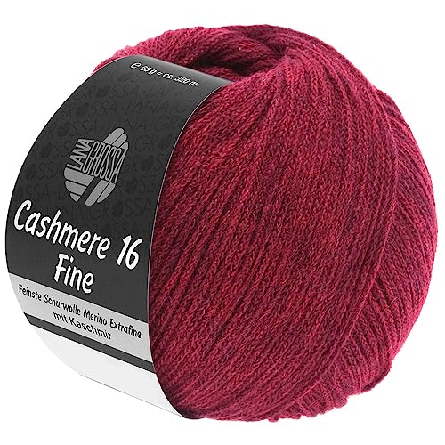 LANA GROSSA Cashmere 16 Fine | Kettengarn aus Kaschmir- und Merinowolle | Handstrickgarn aus 80% Schurwolle (Merino extrafine), 10% Kaschmir & Polyamid | 50g Wolle zum Stricken & Häkeln | 320m Garn von Lana Grossa