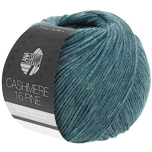 LANA GROSSA Cashmere 16 Fine | Kettengarn aus Kaschmir- und Merinowolle | Handstrickgarn aus 80% Schurwolle (Merino extrafine), 10% Kaschmir & Polyamid | 50g Wolle zum Stricken & Häkeln | 320m Garn von Lana Grossa