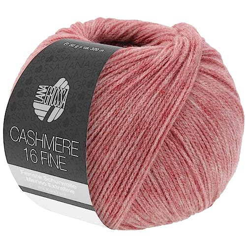 LANA GROSSA Cashmere 16 Fine | Kettengarn aus Kaschmir- und Merinowolle | Handstrickgarn aus 80% Schurwolle (Merino extrafine), 10% Kaschmir & Polyamid | 50g Wolle zum Stricken & Häkeln | 320m Garn von Lana Grossa