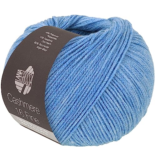 LANA GROSSA Cashmere 16 Fine | Kettengarn aus Kaschmir- und Merinowolle | Handstrickgarn aus 80% Schurwolle (Merino extrafine), 10% Kaschmir & Polyamid | 50g Wolle zum Stricken & Häkeln | 320m Garn von Lana Grossa