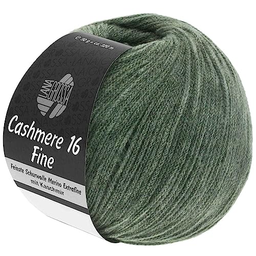 LANA GROSSA Cashmere 16 Fine | Kettengarn aus Kaschmir- und Merinowolle | Handstrickgarn aus 80% Schurwolle (Merino extrafine), 10% Kaschmir & Polyamid | 50g Wolle zum Stricken & Häkeln | 320m Garn von Lana Grossa