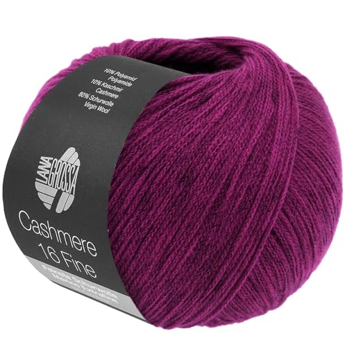 LANA GROSSA Cashmere 16 Fine | Kettengarn aus Kaschmir- und Merinowolle | Handstrickgarn aus 80% Schurwolle (Merino extrafine), 10% Kaschmir & Polyamid | 50g Wolle zum Stricken & Häkeln | 320m Garn von Lana Grossa