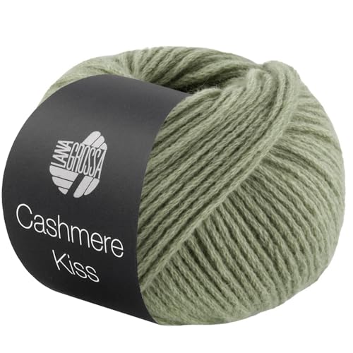 LANA GROSSA Cashmere Kiss | Edle Merino-Kaschmir-Mischung | Handstrickgarn aus 70% Schurwolle (Merino superfein) & 30% Kaschmir | 25g Wolle zum Stricken & Häkeln | 70m Garn von Lana Grossa