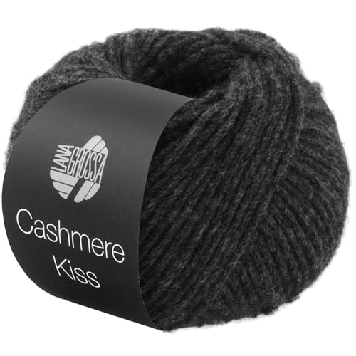 LANA GROSSA Cashmere Kiss | Edle Merino-Kaschmir-Mischung | Handstrickgarn aus 70% Schurwolle (Merino superfein) & 30% Kaschmir | 25g Wolle zum Stricken & Häkeln | 70m Garn von Lana Grossa