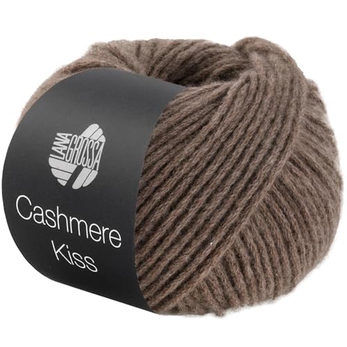 LANA GROSSA Cashmere Kiss | Edle Merino-Kaschmir-Mischung | Handstrickgarn aus 70% Schurwolle (Merino superfein) & 30% Kaschmir | 25g Wolle zum Stricken & Häkeln | 70m Garn von Lana Grossa