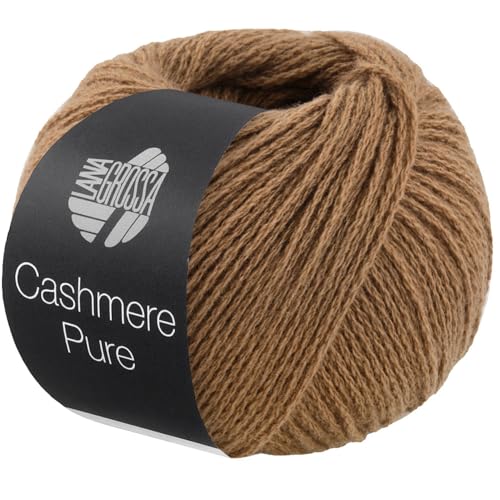 LANA GROSSA Cashmere Pure | Klassisch verzwirntes reines Kaschmirgarn | Handstrickgarn aus 100% Kaschmir | 25g Wolle zum Stricken & Häkeln | 115m Garn von Lana Grossa