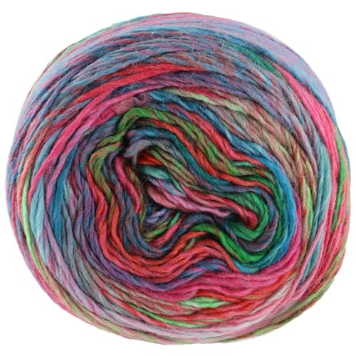 LANA GROSSA Colorissimo | Farbenfrohes Merino-Dochtgarn | Handstrickgarn aus 100% Schurwolle (Merino extrafein) | 100g Wolle zum Stricken & Häkeln | 300m Garn von Lana Grossa