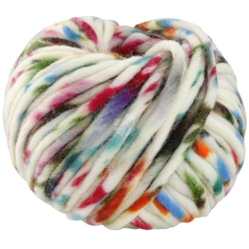 LANA GROSSA Confetti | Fingerdickes Merino-Dochtgarn mit Sprenkeldruck | Handstrickgarn aus 100% Schurwolle (Merino) | 100g Wolle zum Stricken & Häkeln | 50m Garn von Lana Grossa