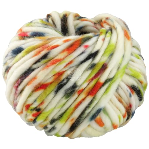 LANA GROSSA Confetti | Fingerdickes Merino-Dochtgarn mit Sprenkeldruck | Handstrickgarn aus 100% Schurwolle (Merino) | 100g Wolle zum Stricken & Häkeln | 50m Garn von Lana Grossa