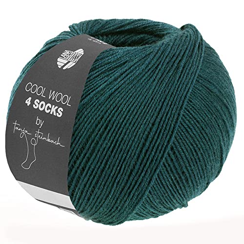 LANA GROSSA Cool Wool 4 Socks | Merino-Sockengarn aus mehrfach verzwirnten Einzelfäden | Handstrickgarne aus 75% Schurwolle (Merino extrafein) | 100g Wolle zum Stricken & Häkeln | 420m Garn von Lana Grossa