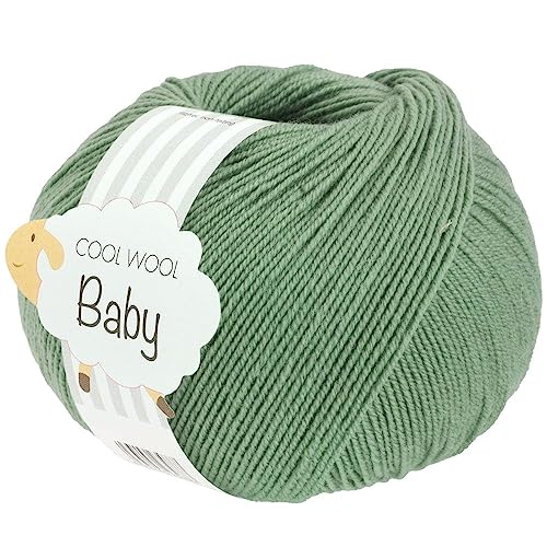 LANA GROSSA Cool Wool Baby | 100% Schurwolle Merino, filzfrei | Handstrickgarn aus 100% Schurwolle (Merino) | 50g Wolle zum Stricken & Häkeln | 220m Garn von Lana Grossa