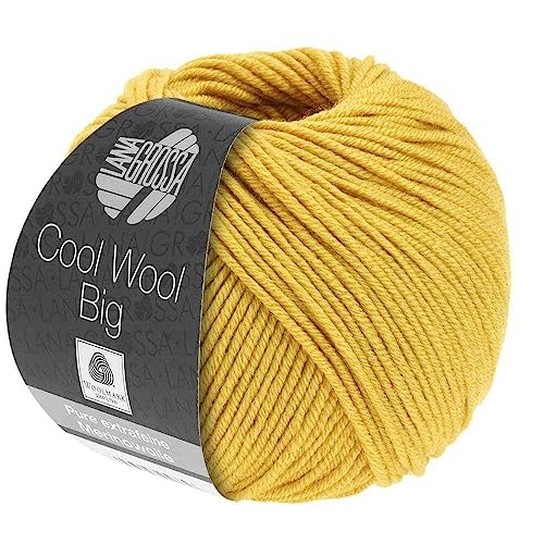 LANA GROSSA Cool Wool Big | Extrafeine Merinowolle waschmaschinenfest und filzfrei | Handstrickgarn aus 100% Schurwolle (Merino) | 50g Wolle zum Stricken & Häkeln | 120m Garn von Lana Grossa