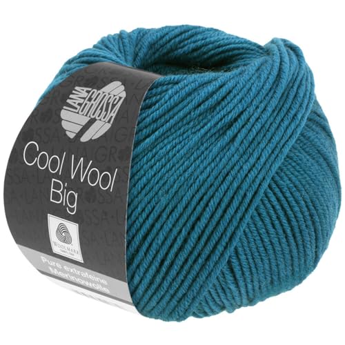 LANA GROSSA Cool Wool Big | Extrafeine Merinowolle waschmaschinenfest und filzfrei | Handstrickgarn aus 100% Schurwolle (Merino) | 50g Wolle zum Stricken & Häkeln | 120m Garn von Lana Grossa