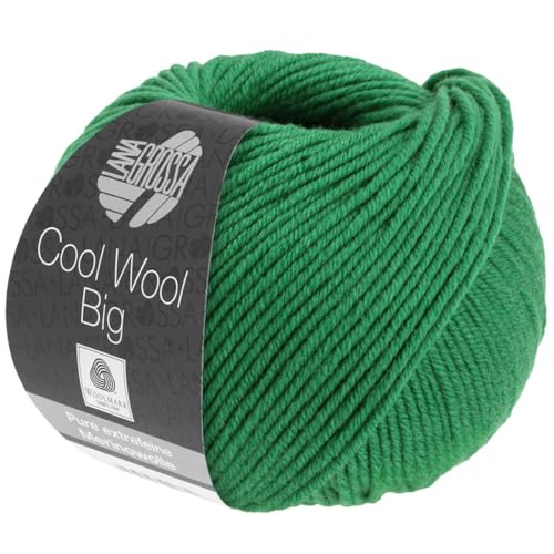 LANA GROSSA Cool Wool Big | Extrafeine Merinowolle waschmaschinenfest und filzfrei | Handstrickgarn aus 100% Schurwolle (Merino) | 50g Wolle zum Stricken & Häkeln | 120m Garn von Lana Grossa