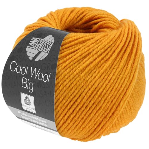 LANA GROSSA Cool Wool Big | Extrafeine Merinowolle waschmaschinenfest und filzfrei | Handstrickgarn aus 100% Schurwolle (Merino) | 50g Wolle zum Stricken & Häkeln | 120m Garn von Lana Grossa