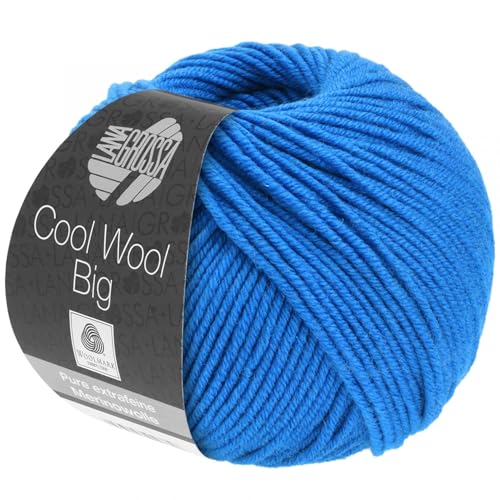 LANA GROSSA Cool Wool Big | Extrafeine Merinowolle waschmaschinenfest und filzfrei | Handstrickgarn aus 100% Schurwolle (Merino) | 50g Wolle zum Stricken & Häkeln | 120m Garn von Lana Grossa