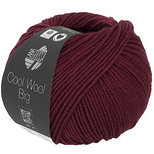 LANA GROSSA Cool Wool Big | Extrafeine Merinowolle waschmaschinenfest und filzfrei | Handstrickgarn aus 100% Schurwolle (Merino) | 50g Wolle zum Stricken & Häkeln | 120m Garn von Lana Grossa