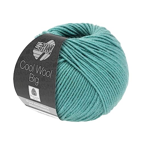 LANA GROSSA Cool Wool Big | Extrafeine Merinowolle waschmaschinenfest und filzfrei | Handstrickgarn aus 100% Schurwolle (Merino) | 50g Wolle zum Stricken & Häkeln | 120m Garn von Lana Grossa