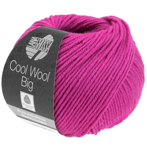 LANA GROSSA Cool Wool Big | Extrafeine Merinowolle waschmaschinenfest und filzfrei | Handstrickgarn aus 100% Schurwolle (Merino) | 50g Wolle zum Stricken & Häkeln | 120m Garn von Lana Grossa