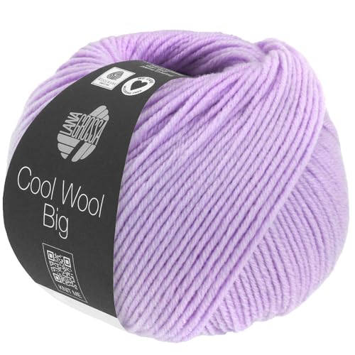 LANA GROSSA Cool Wool Big | Extrafeine Merinowolle waschmaschinenfest und filzfrei | Handstrickgarn aus 100% Schurwolle (Merino) | 50g Wolle zum Stricken & Häkeln | 120m Garn von Lana Grossa