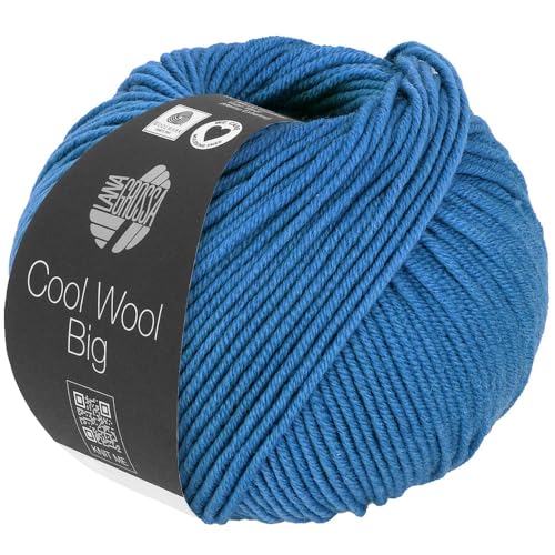 LANA GROSSA Cool Wool Big | Extrafeine Merinowolle waschmaschinenfest und filzfrei | Handstrickgarn aus 100% Schurwolle (Merino) | 50g Wolle zum Stricken & Häkeln | 120m Garn von Lana Grossa