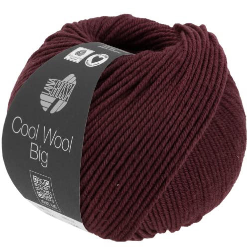 LANA GROSSA Cool Wool Big Melange | Extrafeine Merinowolle waschmaschinenfest und filzfrei | Handstrickgarn aus 100% Schurwolle (Merino) | 50g Wolle zum Stricken & Häkeln | 120m Garn von Lana Grossa