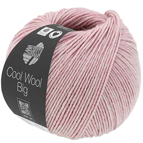 LANA GROSSA Cool Wool Big Melange | Extrafeine Merinowolle waschmaschinenfest und filzfrei | Handstrickgarn aus 100% Schurwolle (Merino) | 50g Wolle zum Stricken & Häkeln | 120m Garn von Lana Grossa