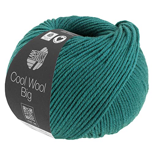 LANA GROSSA Cool Wool Big Melange | Extrafeine Merinowolle waschmaschinenfest und filzfrei | Handstrickgarn aus 100% Schurwolle (Merino) | 50g Wolle zum Stricken & Häkeln | 120m Garn von Lana Grossa