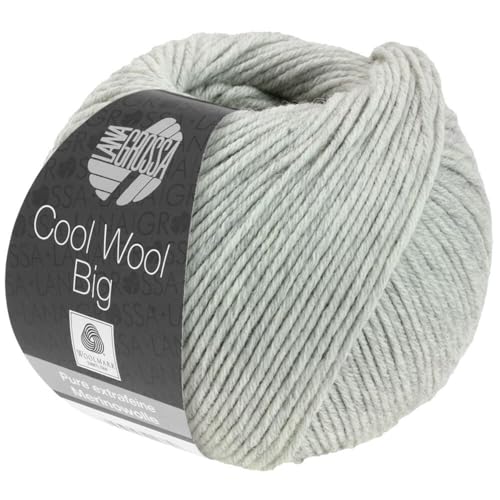 LANA GROSSA Cool Wool Big Melange | Extrafeine Merinowolle waschmaschinenfest und filzfrei | Handstrickgarn aus 100% Schurwolle (Merino) | 50g Wolle zum Stricken & Häkeln | 120m Garn von Lana Grossa