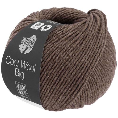 LANA GROSSA Cool Wool Big Melange | Extrafeine Merinowolle waschmaschinenfest und filzfrei | Handstrickgarn aus 100% Schurwolle (Merino) | 50g Wolle zum Stricken & Häkeln | 120m Garn von Lana Grossa