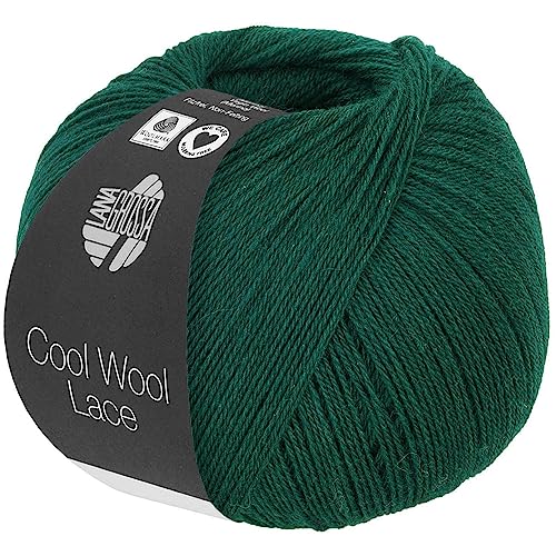 LANA GROSSA Cool Wool Lace | Extrafeine Merinowolle waschmaschinenfest und filzfrei | Handstrickgarn aus 100% Schurwolle (Merino) | 50g Wolle zum Stricken & Häkeln | 400m Garn von Lana Grossa