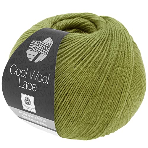 LANA GROSSA Cool Wool Lace | Extrafeine Merinowolle waschmaschinenfest und filzfrei | Handstrickgarn aus 100% Schurwolle (Merino) | 50g Wolle zum Stricken & Häkeln | 400m Garn von Lana Grossa