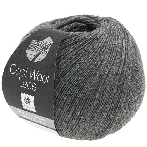 LANA GROSSA Cool Wool Lace | Extrafeine Merinowolle waschmaschinenfest und filzfrei | Handstrickgarn aus 100% Schurwolle (Merino) | 50g Wolle zum Stricken & Häkeln | 400m Garn von Lana Grossa