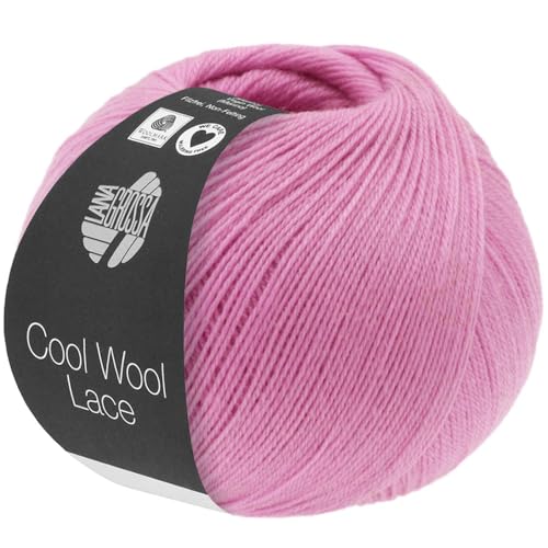 LANA GROSSA Cool Wool Lace | Extrafeine Merinowolle waschmaschinenfest und filzfrei | Handstrickgarn aus 100% Schurwolle (Merino) | 50g Wolle zum Stricken & Häkeln | 400m Garn von Lana Grossa