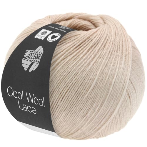 LANA GROSSA Cool Wool Lace | Extrafeine Merinowolle waschmaschinenfest und filzfrei | Handstrickgarn aus 100% Schurwolle (Merino) | 50g Wolle zum Stricken & Häkeln | 400m Garn von Lana Grossa