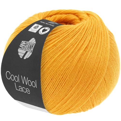 LANA GROSSA Cool Wool Lace | Extrafeine Merinowolle waschmaschinenfest und filzfrei | Handstrickgarn aus 100% Schurwolle (Merino) | 50g Wolle zum Stricken & Häkeln | 400m Garn von Lana Grossa