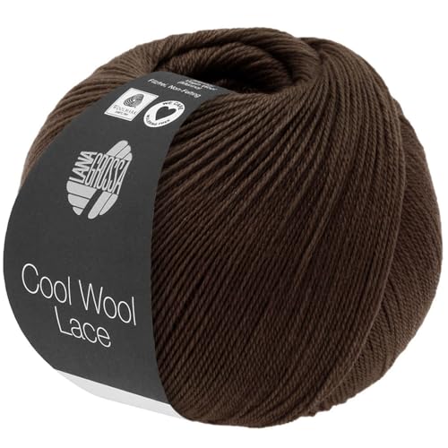 LANA GROSSA Cool Wool Lace | Extrafeine Merinowolle waschmaschinenfest und filzfrei | Handstrickgarn aus 100% Schurwolle (Merino) | 50g Wolle zum Stricken & Häkeln | 400m Garn von Lana Grossa