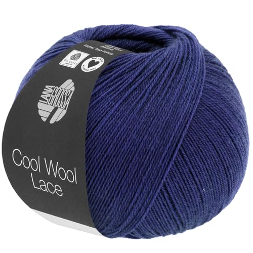 LANA GROSSA Cool Wool Lace | Extrafeine Merinowolle waschmaschinenfest und filzfrei | Handstrickgarn aus 100% Schurwolle (Merino) | 50g Wolle zum Stricken & Häkeln | 400m Garn von Lana Grossa