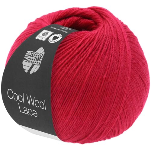 LANA GROSSA Cool Wool Lace | Extrafeine Merinowolle waschmaschinenfest und filzfrei | Handstrickgarn aus 100% Schurwolle (Merino) | 50g Wolle zum Stricken & Häkeln | 400m Garn von Lana Grossa