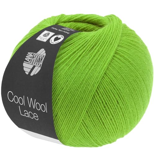 LANA GROSSA Cool Wool Lace | Extrafeine Merinowolle waschmaschinenfest und filzfrei | Handstrickgarn aus 100% Schurwolle (Merino) | 50g Wolle zum Stricken & Häkeln | 400m Garn von Lana Grossa