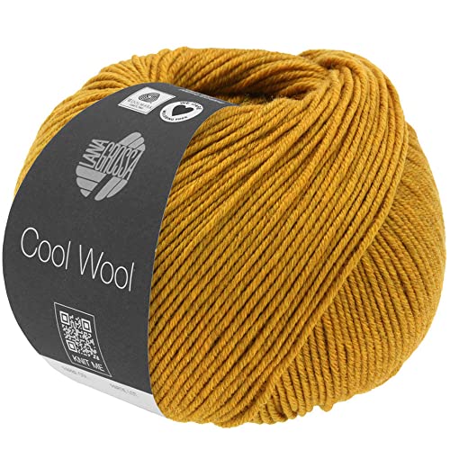 LANA GROSSA Cool Wool Melange | Extrafeine Merinowolle waschmaschinenfest und filzfrei | Handstrickgarn aus 100% Schurwolle (Merino extrafein) | 50g Wolle zum Stricken & Häkeln | 160m Garn von Lana Grossa