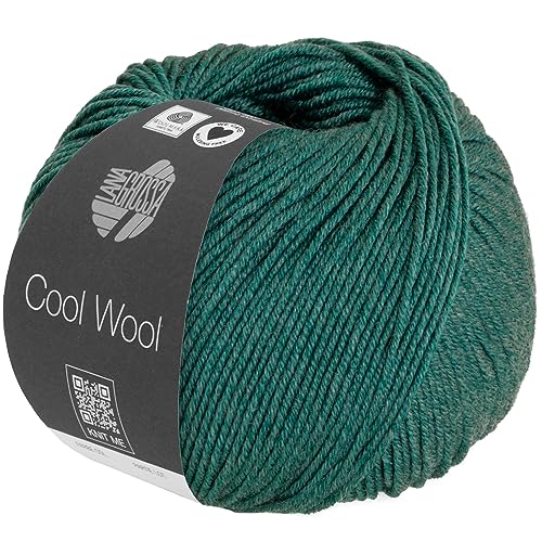 LANA GROSSA Cool Wool Melange | Extrafeine Merinowolle waschmaschinenfest und filzfrei | Handstrickgarn aus 100% Schurwolle (Merino extrafein) | 50g Wolle zum Stricken & Häkeln | 160m Garn von Lana Grossa