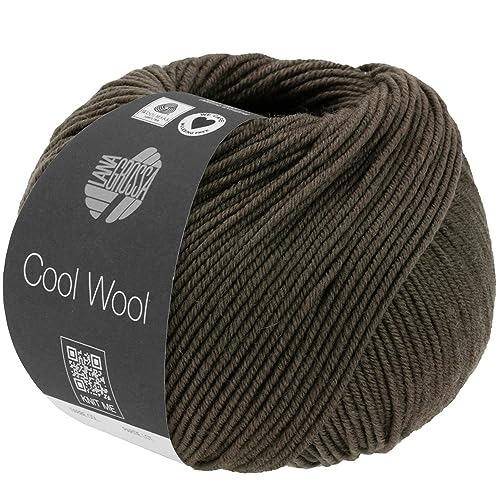 LANA GROSSA Cool Wool Melange | Extrafeine Merinowolle waschmaschinenfest und filzfrei | Handstrickgarn aus 100% Schurwolle (Merino extrafein) | 50g Wolle zum Stricken & Häkeln | 160m Garn von Lana Grossa