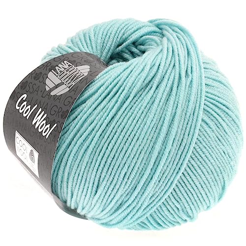 LANA GROSSA Cool Wool Uni | Extrafeine Merinowolle waschmaschinenfest und filzfrei | Handstrickgarn aus 100% Schurwolle (Merino extrafein) | 50g Wolle zum Stricken & Häkeln | 160m Garn von Lana Grossa