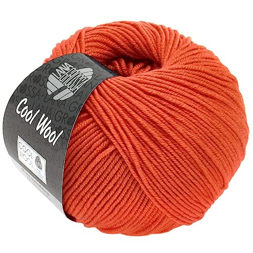 LANA GROSSA Cool Wool Uni | Extrafeine Merinowolle waschmaschinenfest und filzfrei | Handstrickgarn aus 100% Schurwolle (Merino extrafein) | 50g Wolle zum Stricken & Häkeln | 160m Garn von Lana Grossa