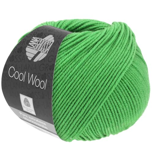 LANA GROSSA Cool Wool Uni | Extrafeine Merinowolle waschmaschinenfest und filzfrei | Handstrickgarn aus 100% Schurwolle (Merino extrafein) | 50g Wolle zum Stricken & Häkeln | 160m Garn von Lana Grossa