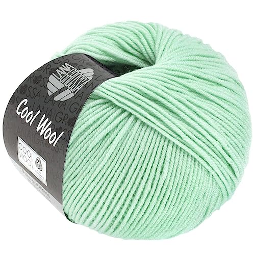 LANA GROSSA Cool Wool Uni | Extrafeine Merinowolle waschmaschinenfest und filzfrei | Handstrickgarn aus 100% Schurwolle (Merino extrafein) | 50g Wolle zum Stricken & Häkeln | 160m Garn von Lana Grossa