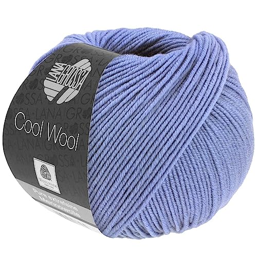 LANA GROSSA Cool Wool Uni | Extrafeine Merinowolle waschmaschinenfest und filzfrei | Handstrickgarn aus 100% Schurwolle (Merino extrafein) | 50g Wolle zum Stricken & Häkeln | 160m Garn von Lana Grossa