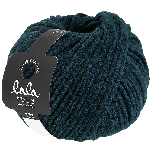 LANA GROSSA Lovely Cotton lala Berlin | Soffilo mit Baumwolle | Handstrickgarn aus 75% Schurwolle (Merino) & 25% Baumwolle | 50g Wolle zum Stricken & Häkeln | 90m Garn von Lana Grossa