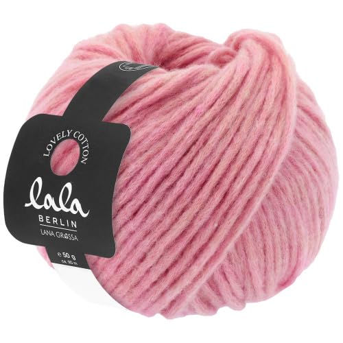 LANA GROSSA Lovely Cotton lala Berlin | Soffilo mit Baumwolle | Handstrickgarn aus 75% Schurwolle (Merino) & 25% Baumwolle | 50g Wolle zum Stricken & Häkeln | 90m Garn von Lana Grossa